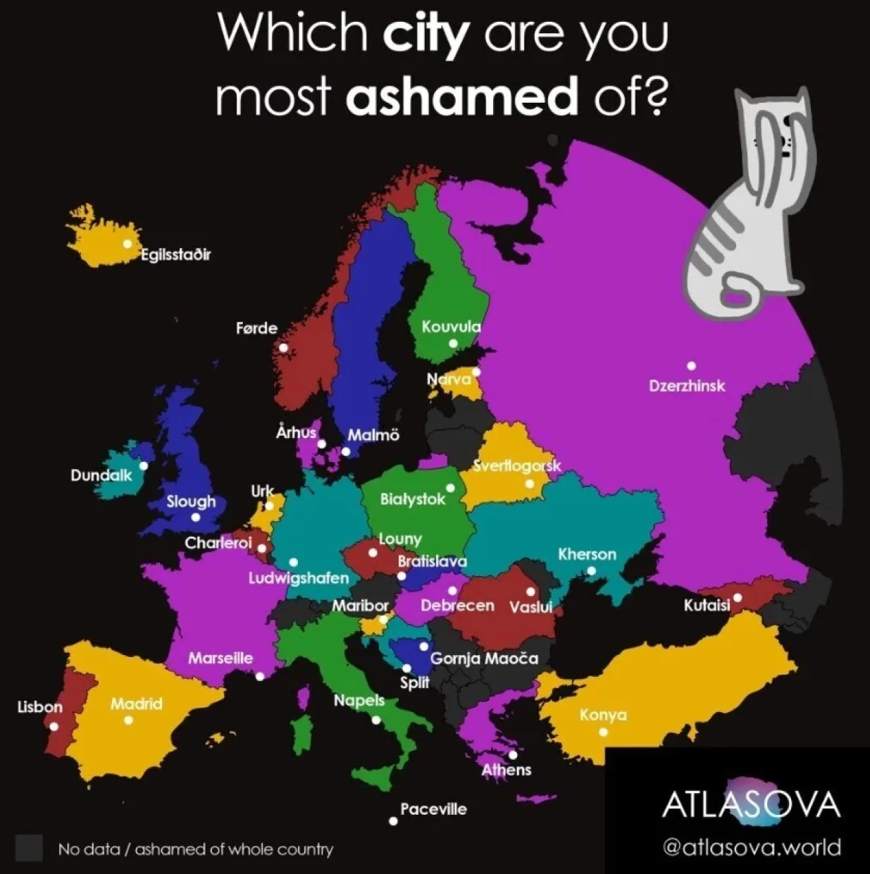 Mapa sa "predstavnicima"/Atlasova World