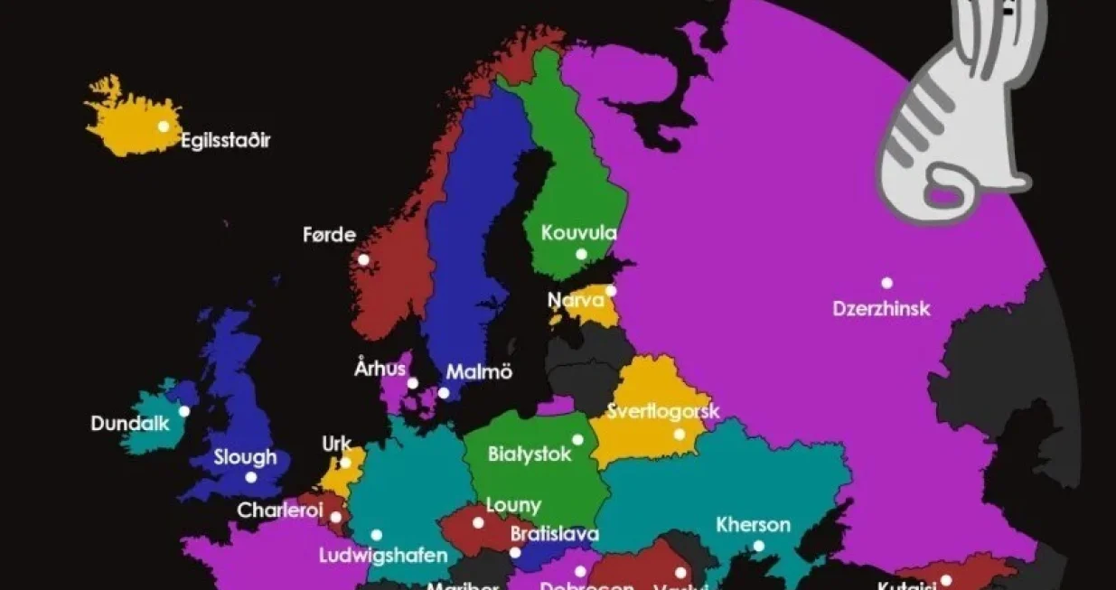 Mapa sa "predstavnicima"/Atlasova World