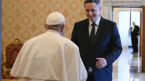 Denis Bećirović i Papa Franjo/