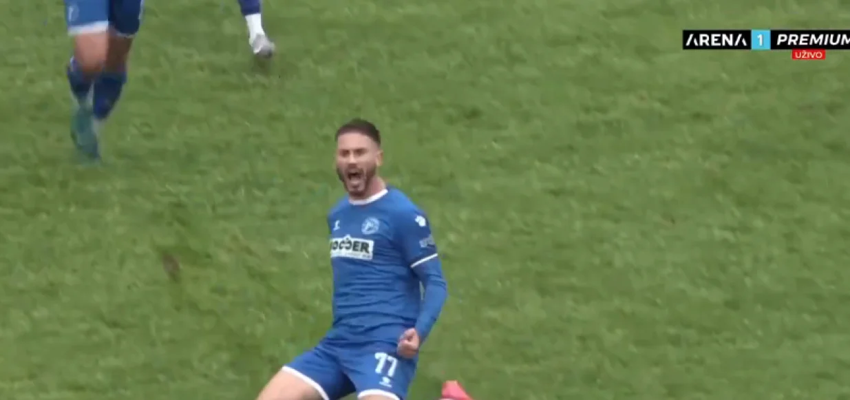 Slavlje Stefana Denkovića (FOTO: Screenshot/Arena Sport)