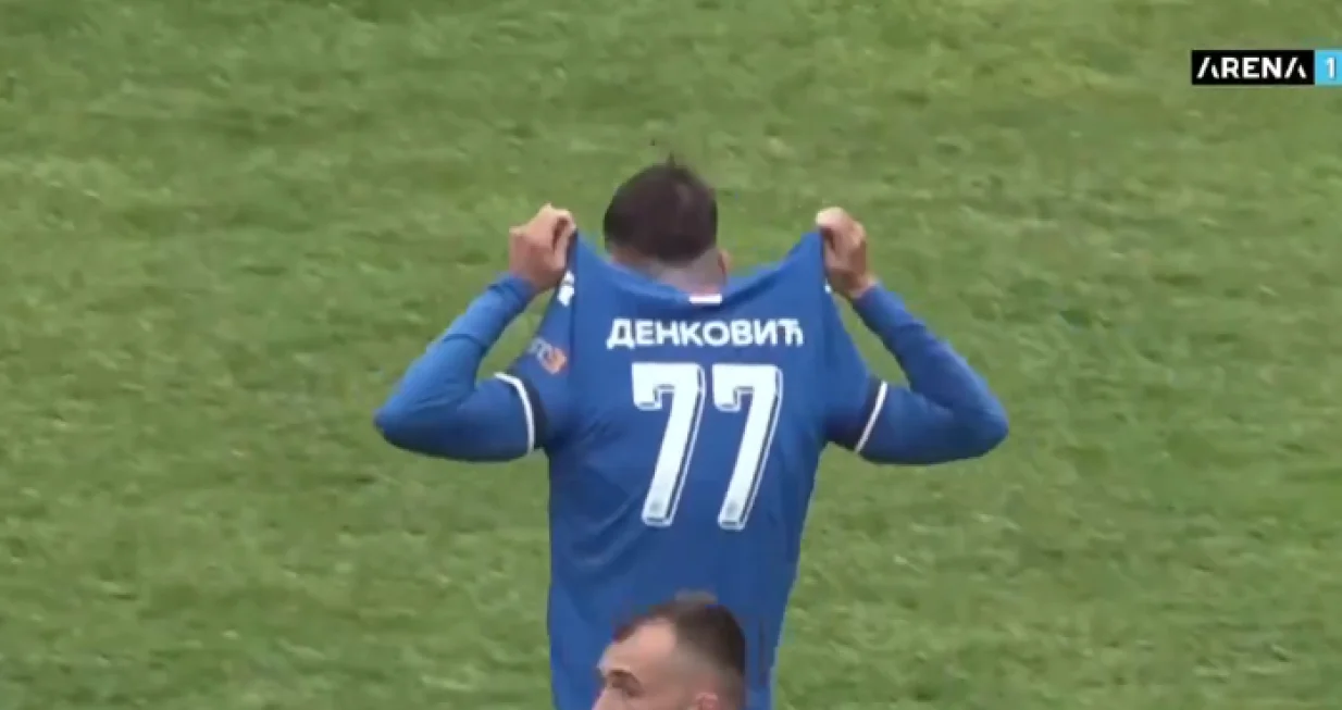 Slavlje Stefana Denkovića (FOTO: Screenshot/Arena Sport)