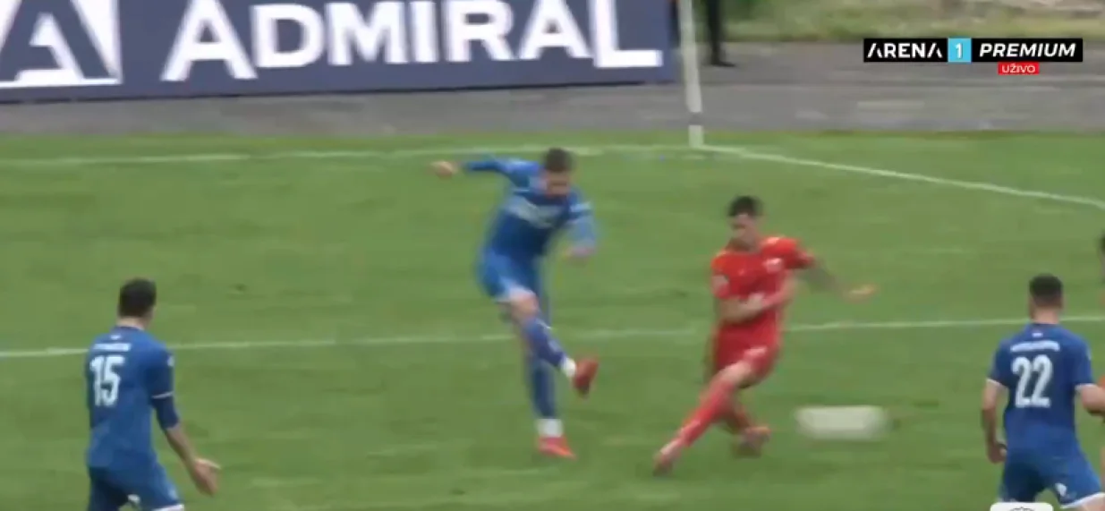 Gol Stefana Denkovića (FOTO: Screenshot/Arena Sport)