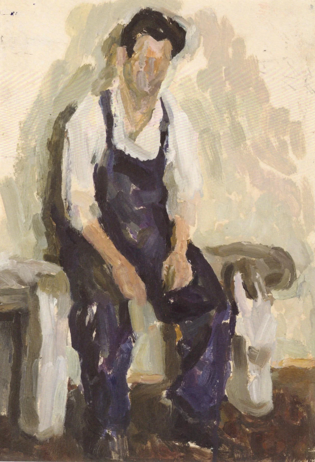 Antun Mezdjić: "Radnik s pregačom", 1931./