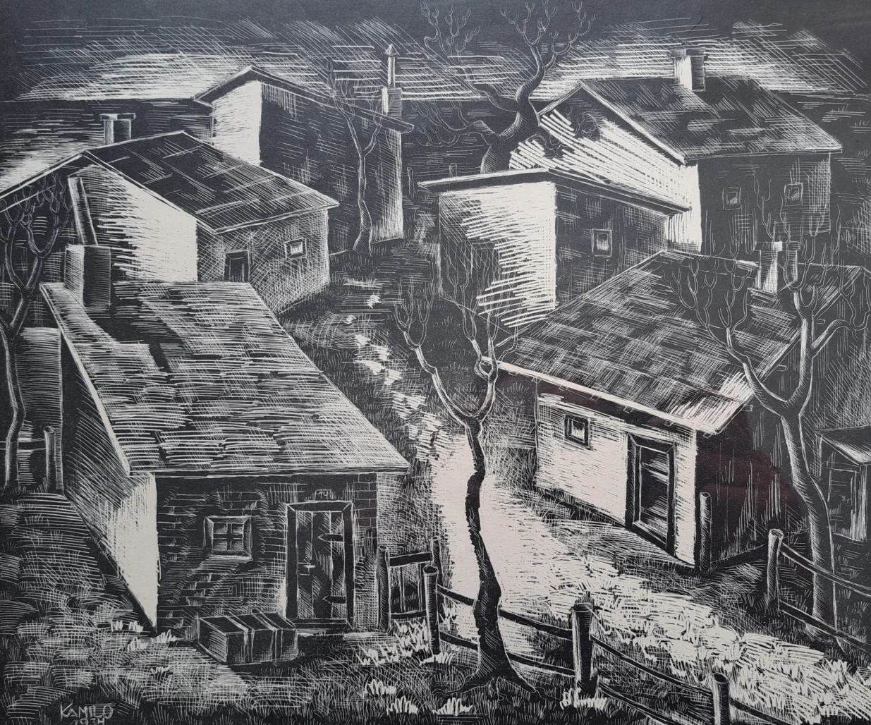 Kamilo Ružička: "Divlje kuće na Srebrnjaku", 1934./