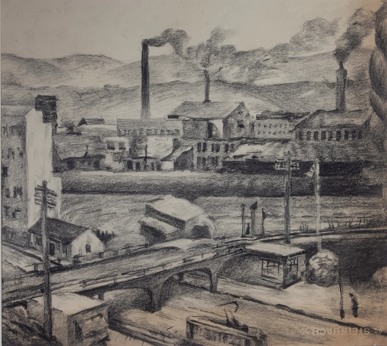 Omer Mujadžić: "Nadvožnjak u Savskoj cesti", 1932./