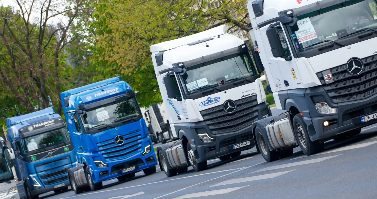 Protestna voznja kamiona prijevoznika i transportnog sektora/Damir Deljo @ Oslobodjenje