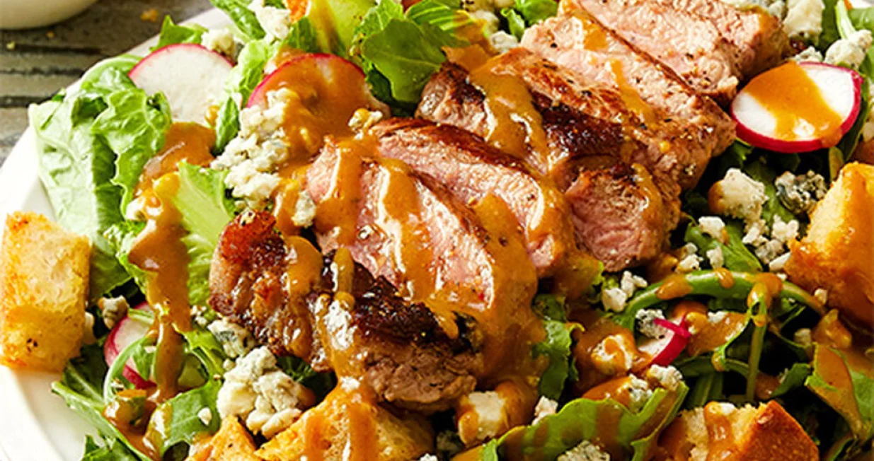 hrana, meso, umak, sos, salata, senf, med//