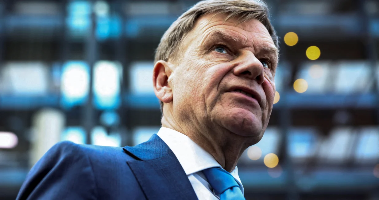 Designated German Foreign Minister Dr. Johann David Wadephul looks on, on the day of a CDU party conference to formally sign off on a coalition agreement reached with the Social Democrats, in Berlin, Germany April 28, 2025. REUTERS/Liesa Johannssen REFILE - QUALITY REPEAT/Liesa Johannssen