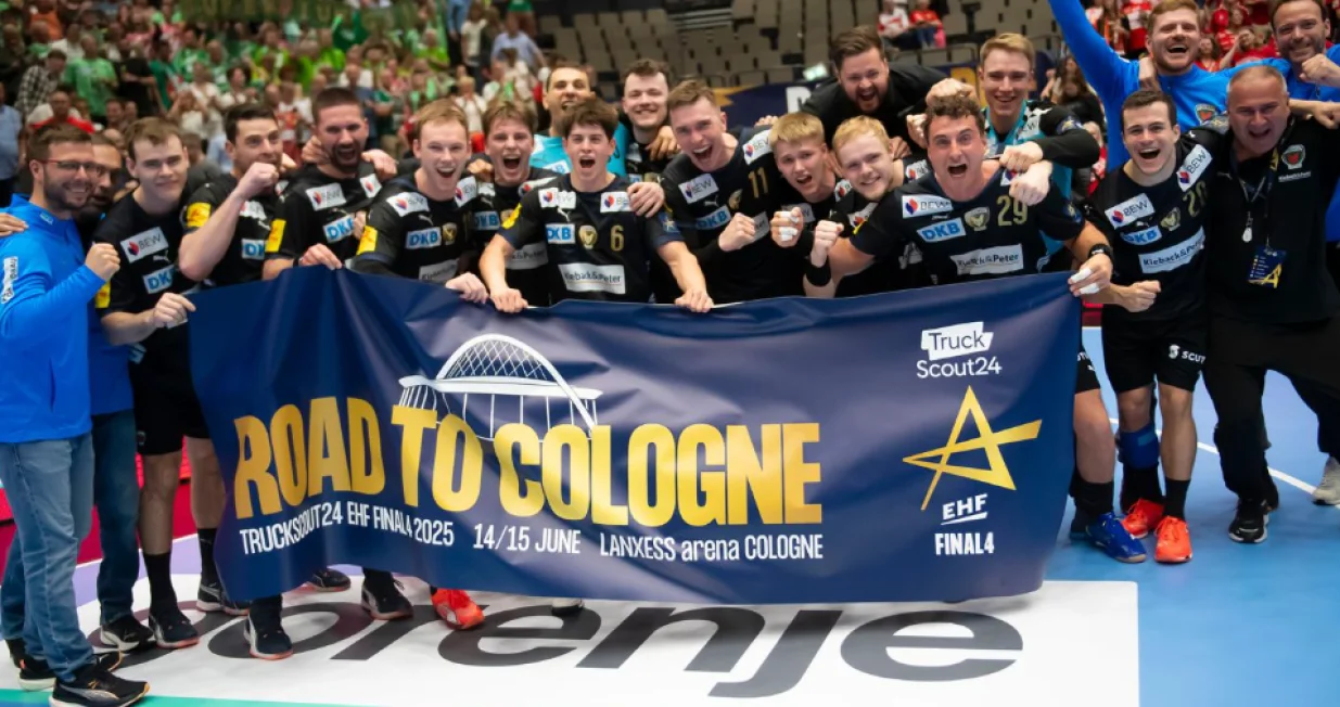 Slavlje igrača Fuchsea, nakon pobjede u Danskoj 