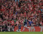 Soccer Football - Europa League - Semi Final - First Leg - Athletic Bilbao v Manchester United - San Mames, Bilbao, Spain - May 1, 2025 Manchester United's Casemiro celebrates scoring their first goal as Athletic Bilbao fans look on REUTERS/Vincent West