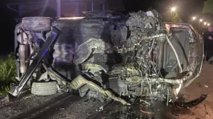 Saobraćajna nesreća kod Prijedora, BMW, vatrogasci, dvije osobe povrijeđene, Prijedor/Vatrogasci Prijedor