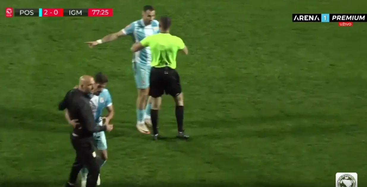 Protesti Maksimovića (FOTO: Screenshot/Arena Sport)