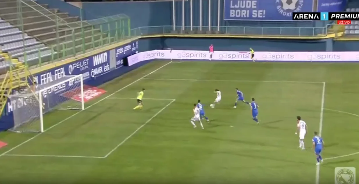 Gol Kulašina (FOTO: Screenshot/Arena Sport)