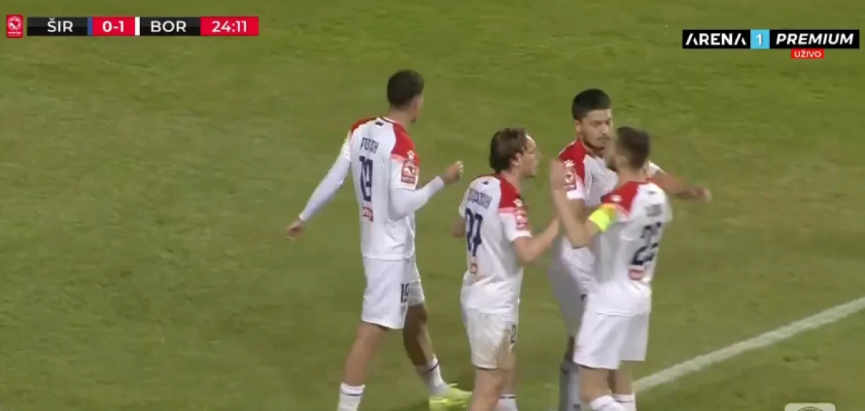 Gol Kulašina (FOTO: Screenshot/Arena Sport)