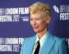 epa10228186 British actor Tilda Swinton on the red carpet at the premiere of 'The Eternal Daughter' during the BFI London Film Festival, in London, Britain, 06 October 2022. The London Film Festival runs from 05 to 16 October 2022. EPA/ANDY RAIN/Andy Rain