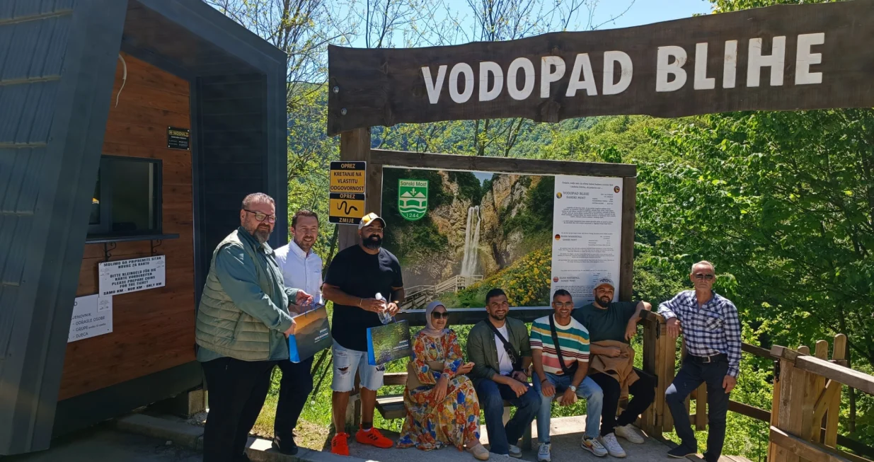 Posjeta renomiranih influencera iz Egipta, u svojoj višednevnoj posjeti BiH, posjetili su i Vodopad Blihe u Sanskom Mostu//