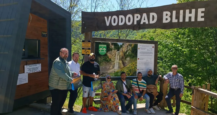 Posjeta renomiranih influencera iz Egipta, u svojoj višednevnoj posjeti BiH, posjetili su i Vodopad Blihe u Sanskom Mostu//