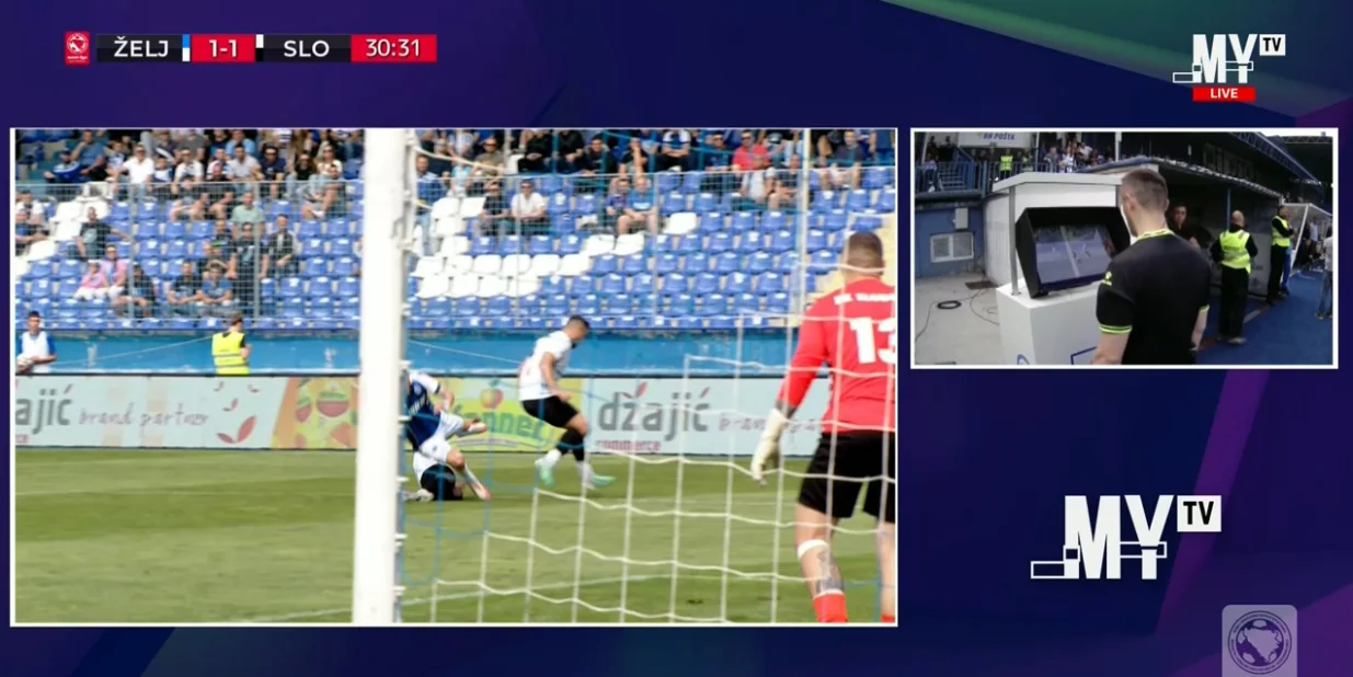 Poništen gol Želje protiv Slobode (FOTO: Screenshot/MYTV)