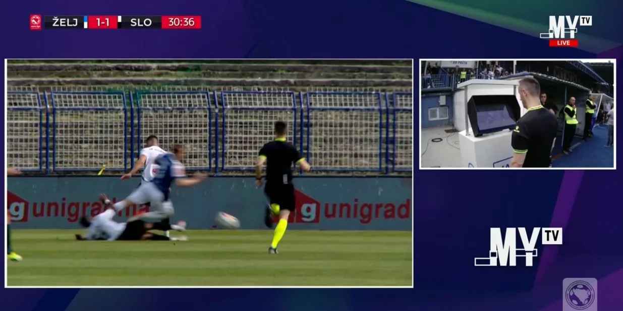 Poništen gol Želje protiv Slobode (FOTO: Screenshot/MYTV)