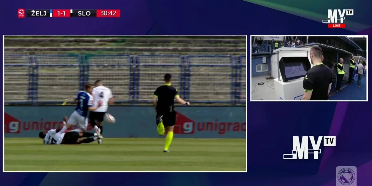 Poništen gol Želje protiv Slobode (FOTO: Screenshot/MYTV)