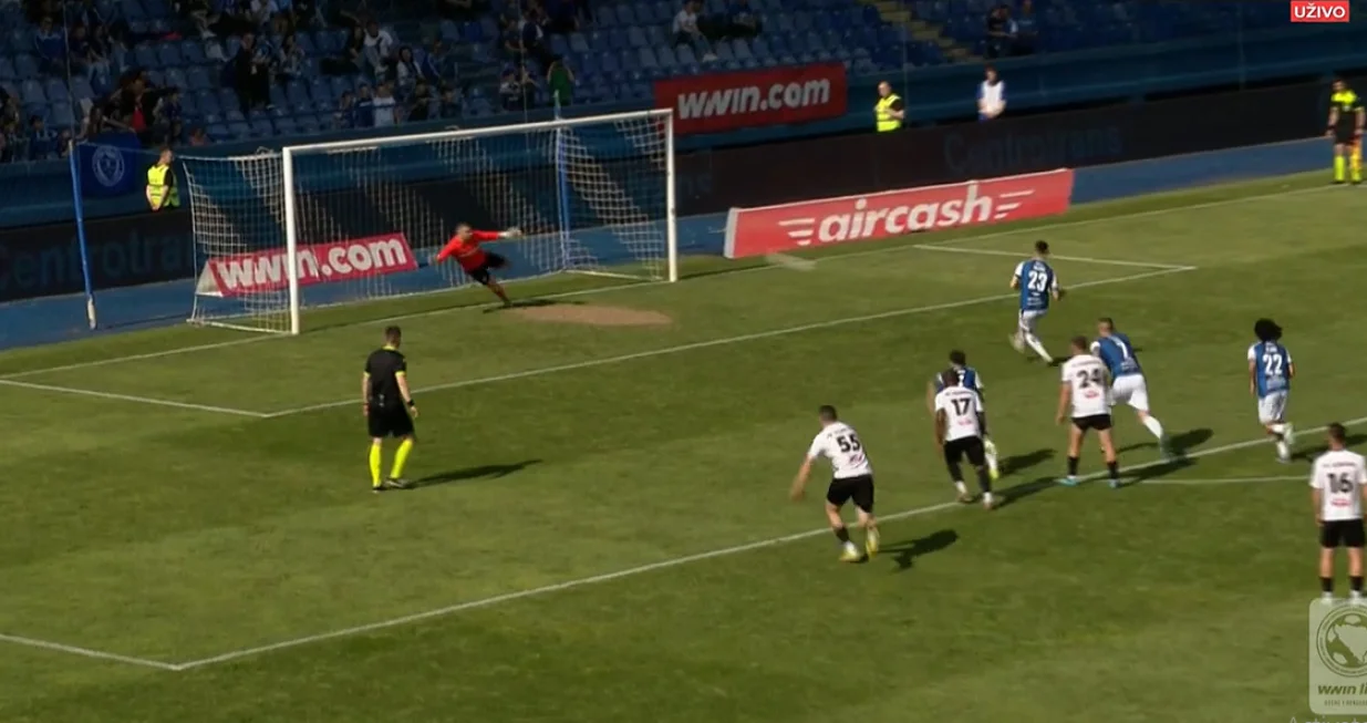 Gol Boljevića za preokret Želje (FOTO: Screenshot)