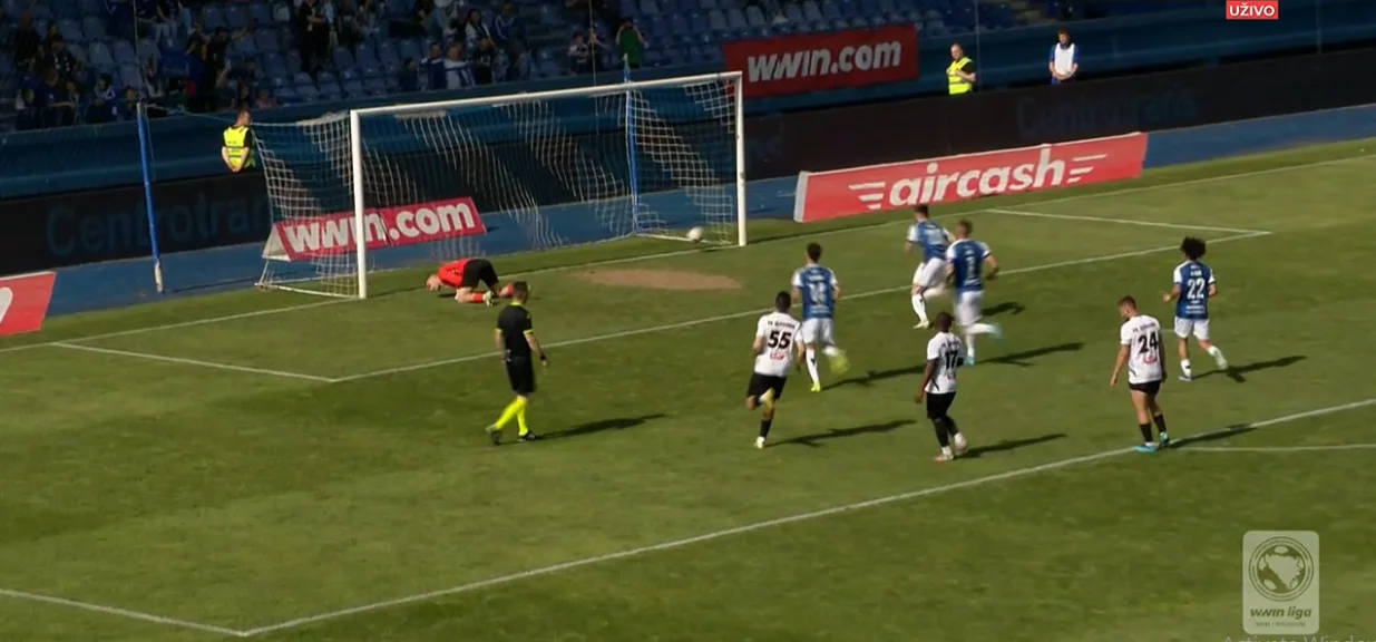 Gol Boljevića za preokret Želje (FOTO: Screenshot)