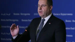 Pres-konferencija delegata u Domu naroda Parlamentarne skupštine BiH Radovan Kovačević/Senad Gubelić