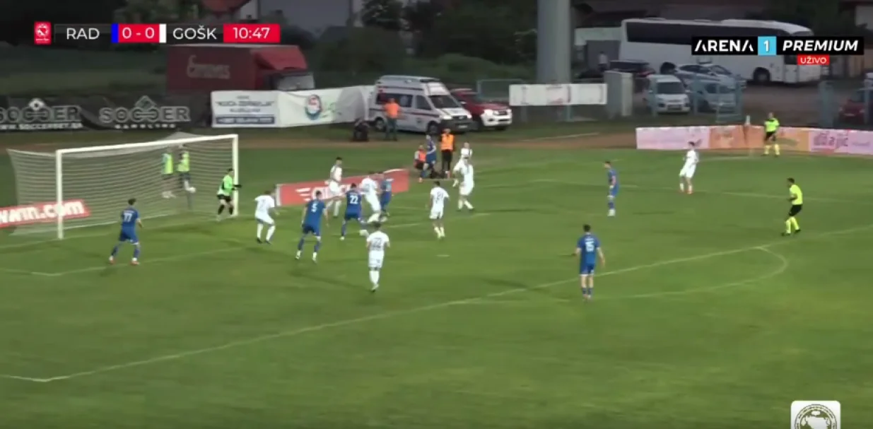 Gol Anđušića (FOTO: Screenshot/Arena Sport)