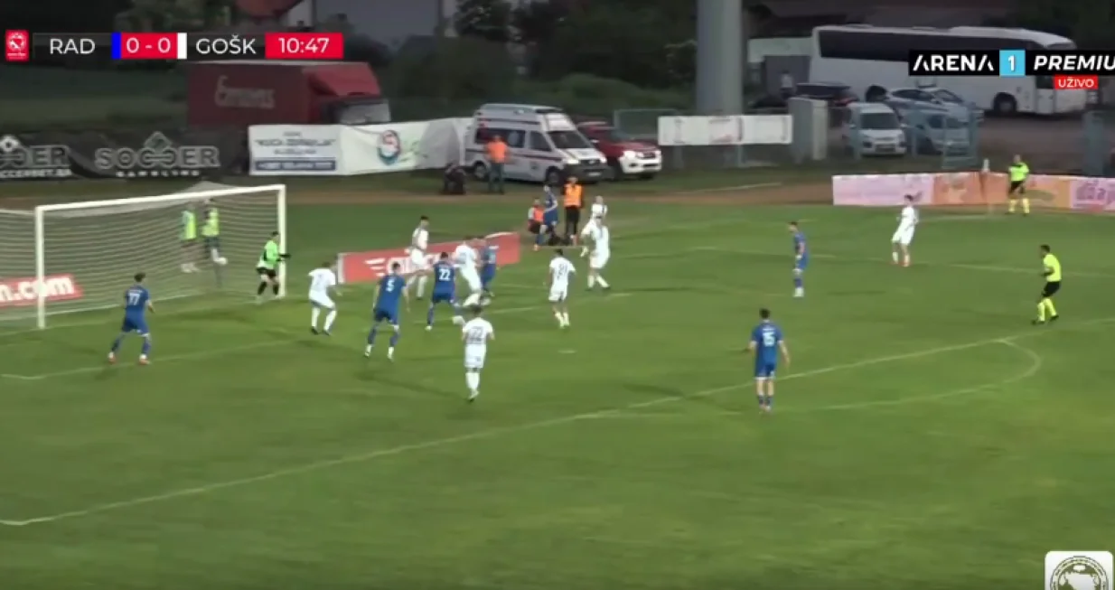 Gol Anđušića (FOTO: Screenshot/Arena Sport)