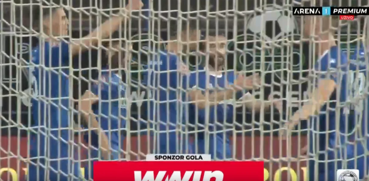 Gol Anđušića (FOTO: Screenshot/Arena Sport)