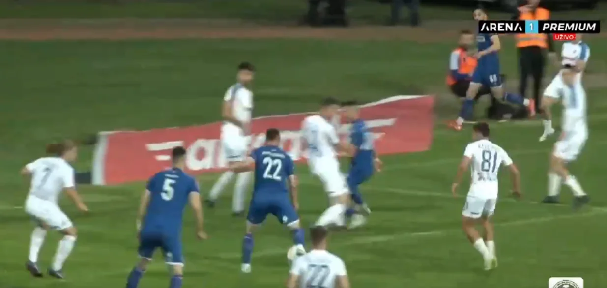 Gol Anđušića (FOTO: Screenshot/Arena Sport)