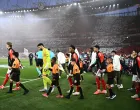 Soccer Football - Champions League - Quarter Final - First Leg - Arsenal v Real Madrid - Emirates Stadium, London, Britain - April 8, 2025 Arsenal's Martin Odegaard, David Raya, Myles Lewis-Skelly and William Saliba walk out onto the pitch before the match REUTERS/Dylan Martinez