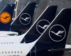 FILE PHOTO: Lufthansa planes parked at Frankfurt airport, Germany, March 7, 2024. REUTERS/Kai Pfaffenbach/File Photo/Kai Pfaffenbach