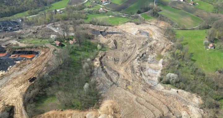 Snimci uzurpiranog područja rudnika/