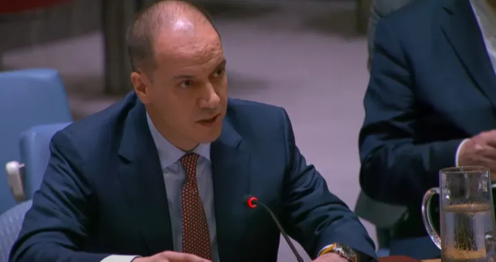 Predstavnik Republike Hrvatske pri Ujedinjenim nacijama Hrvoje Ćurić Hrvatinićvijeće sigurnosti, izvještaj, bih, christian schmidt/Screenshot