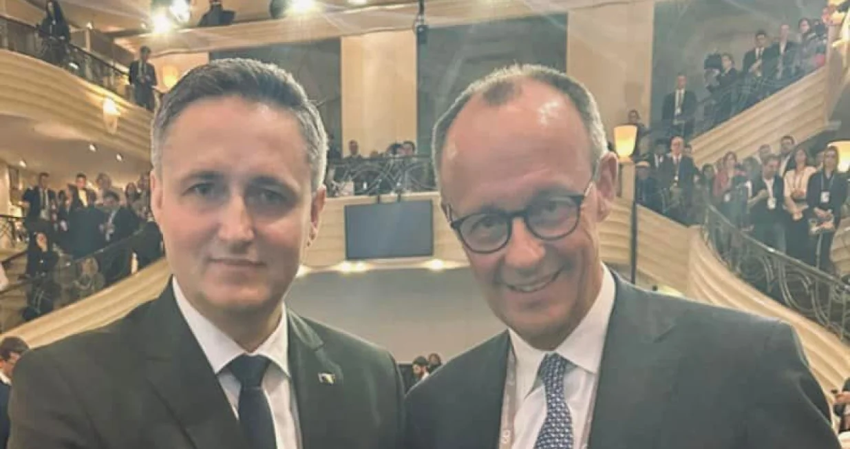 Denis Bećirović i Friedrich Merz//