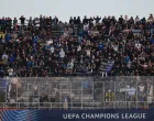 Soccer Football - Champions League - Semi Final - First Leg - FC Barcelona v Inter Milan - Estadi Olimpic Lluis Companys, Barcelona, Spain - April 30, 2025 Inter Milan fans inside the stadium before the match REUTERS/Nacho Doce