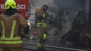 Požar na pijaci Kvadrant, Otoka Sarajevo, vatrogasci/Senad Gubelić/