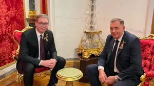 Aleksandar Vučić i Milorad Dodik, sastanak u Kremlju, Moskva/RTRS/