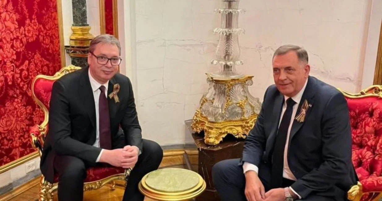 Aleksandar Vučić i Milorad Dodik, sastanak u Kremlju, Moskva/RTRS/
