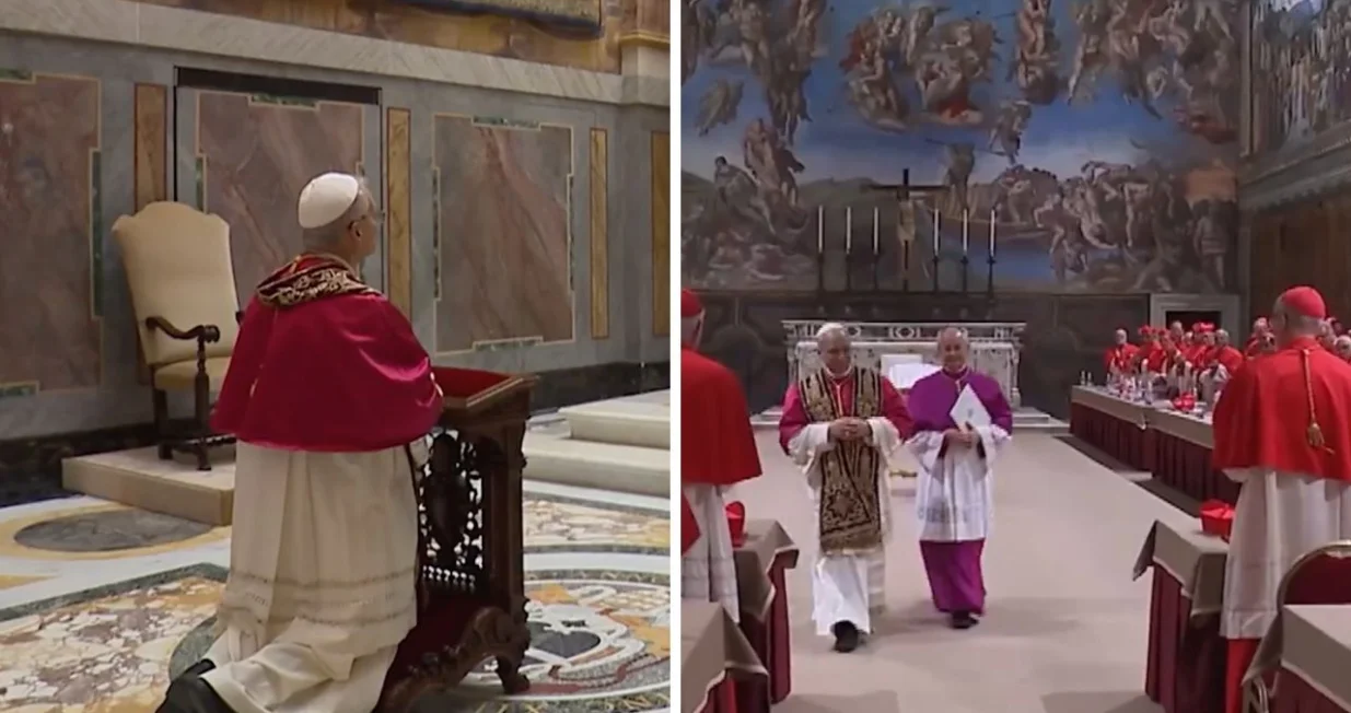 Novi papa Lav XIV u Sikstinskoj kapeli/Vatican News