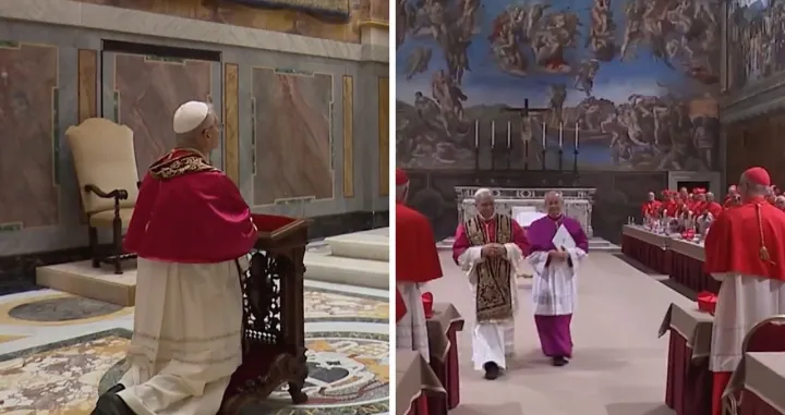 Novi papa Lav XIV u Sikstinskoj kapeli/Vatican News