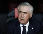 Soccer Football - Copa del Rey - Final - FC Barcelona v Real Madrid - Estadio de La Cartuja, Seville, Spain - April 26, 2025 Real Madrid coach Carlo Ancelotti looks on before the match REUTERS/Borja Suarez