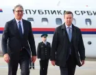 Moskva, Rusija - 8. maj 2025:Predsjednik Srbije Aleksandar Vučić doputovao je u srijedu u Moskvu gdje će prisustvovati paradi povodom Dana pobjede i održati bilateralne sastanke (Ilya Pitalev - Anadolu Agency)/