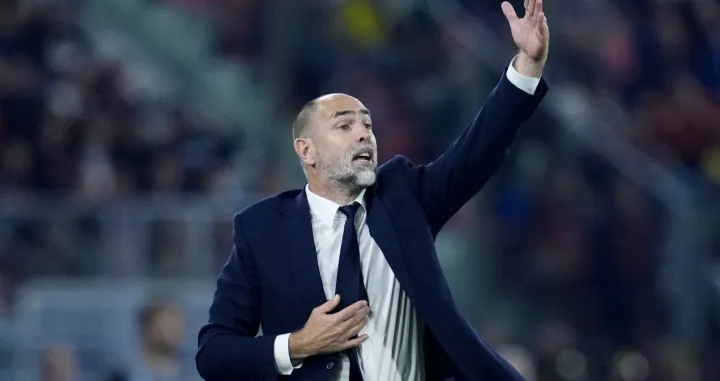 Soccer Football - Serie A - Bologna v Juventus - Stadio Renato Dall'Ara, Bologna, Italy - May 4, 2025 Juventus coach Igor Tudor reacts REUTERS/Matteo Ciambelli