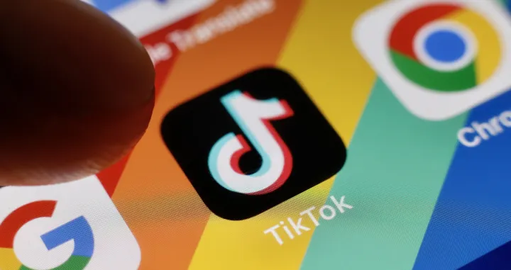 epa10351127 The Tiktok application logo is pictured on a smartphone in Taipei, Taiwan, 06 December 2022. On 02 December, the The US Federal Bureau of Investigation (FBI) warned about Tiktok, that it presents national security concerns in regards to the integrity of the application's algorithm. On 05 December, a Ministry of Digital Affairs (MODA) official announced that the application have been deemed to be 'harmful product against national information security.' EPA/RITCHIE B. TONGO/Ritchie B. Tongo