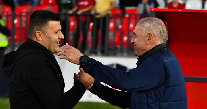 Feđa Dudić i Vladimir Gaćinović (FOTO: Nenad Kotlajić, FK Radnički 1923)