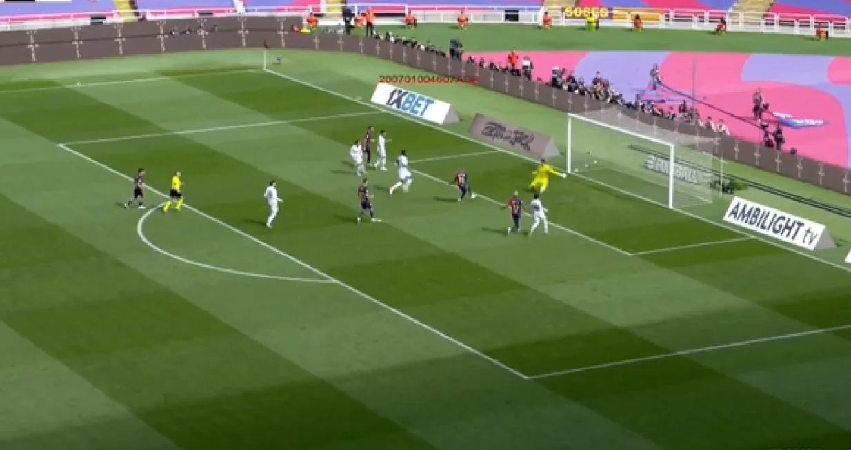 Drugi gol Raphinhe protiv Real Madrida (FOTO: Screenshot/Reddit)