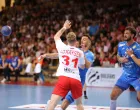11.05.2025., Centar Zamet, Rijeka - Kvalifikacije za EHF EURO 2026. godine, skupina 5, 6. kolo, Hrvatska - Luksemburg. Zvonimir Srna i Veron Nacinovic Photo: Goran Kovacic/PIXSELL