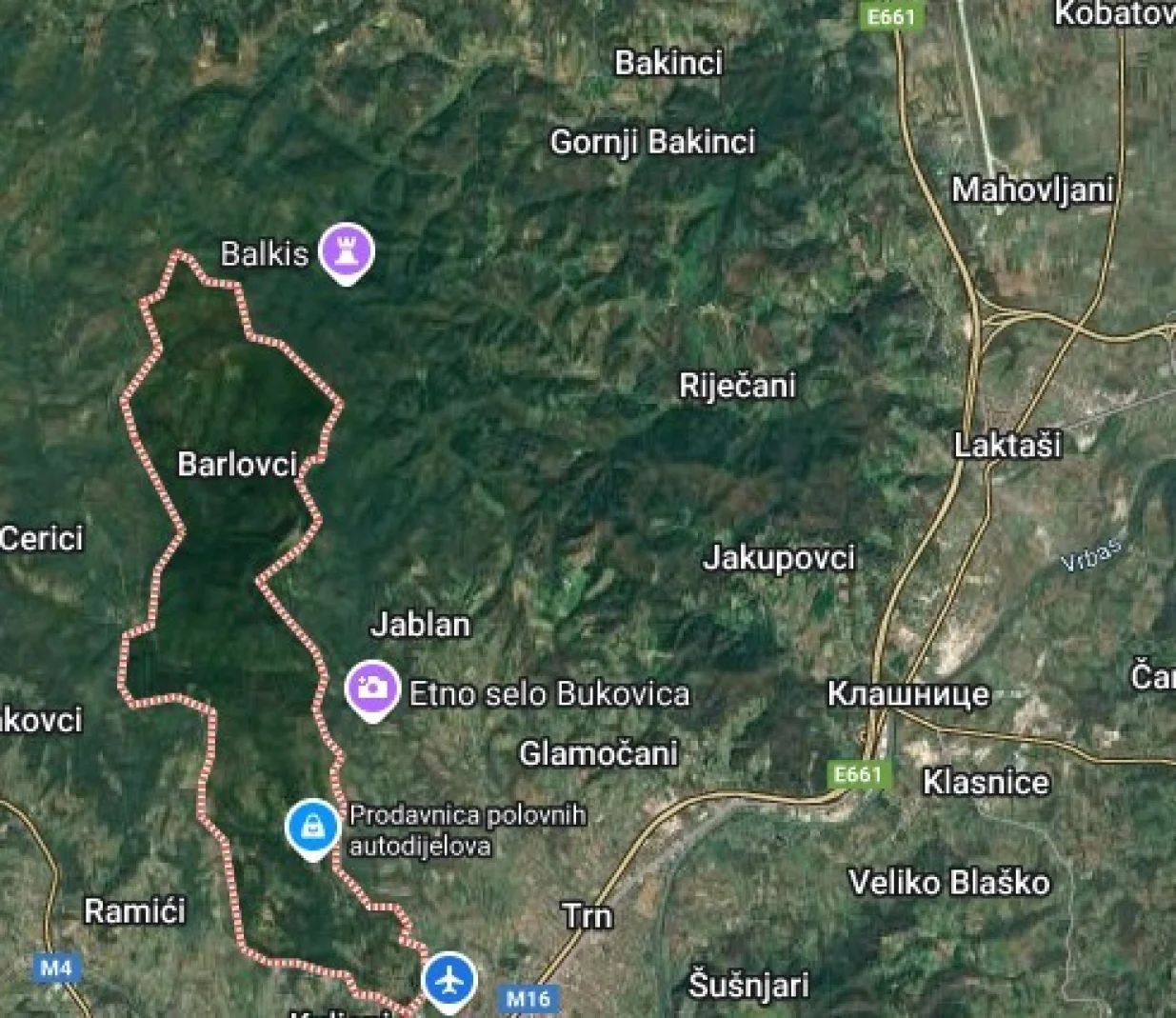 Barlovci, vježba MUP-a RS u blizini Dodikovog sela/Google Maps
